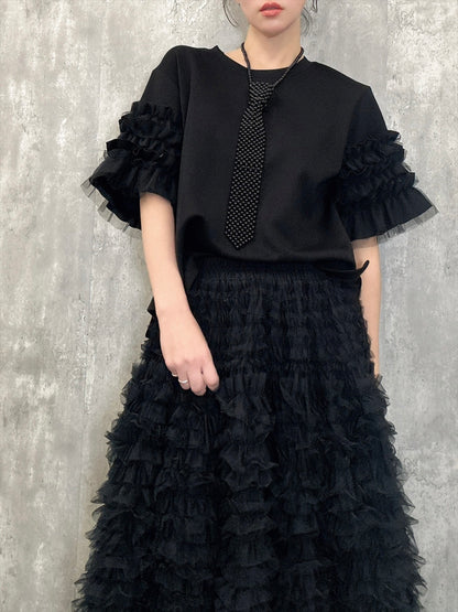 sleeve tulle cut and sew