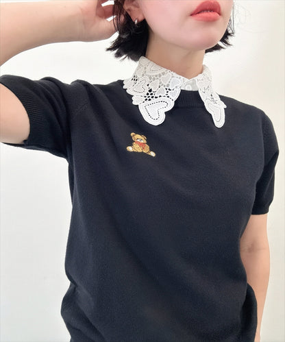 heart lace false collar