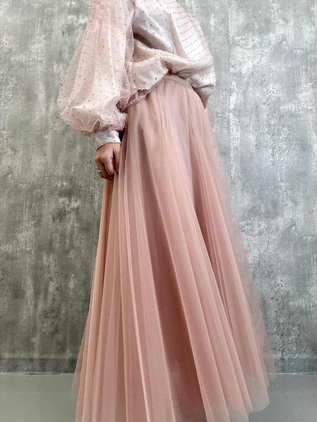 dot organdy blouse