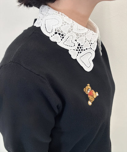 heart lace false collar