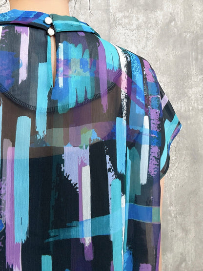 paint patterm blouse