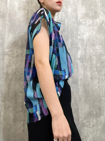 paint patterm blouse