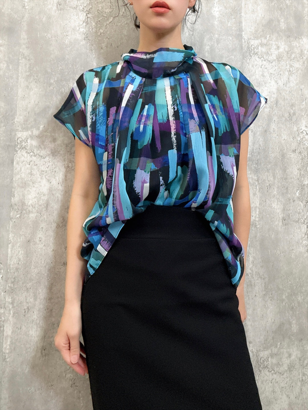 paint patterm blouse