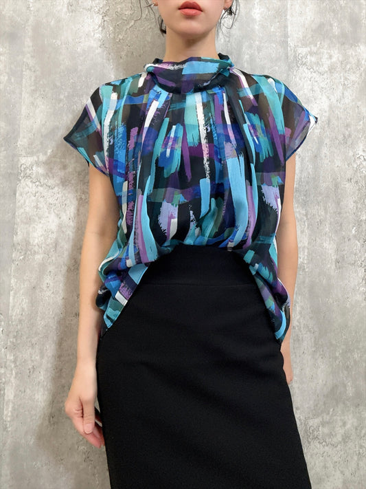 paint patterm blouse