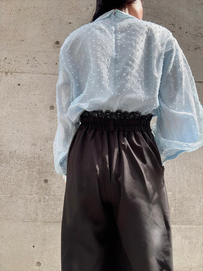 waist lace wide pants