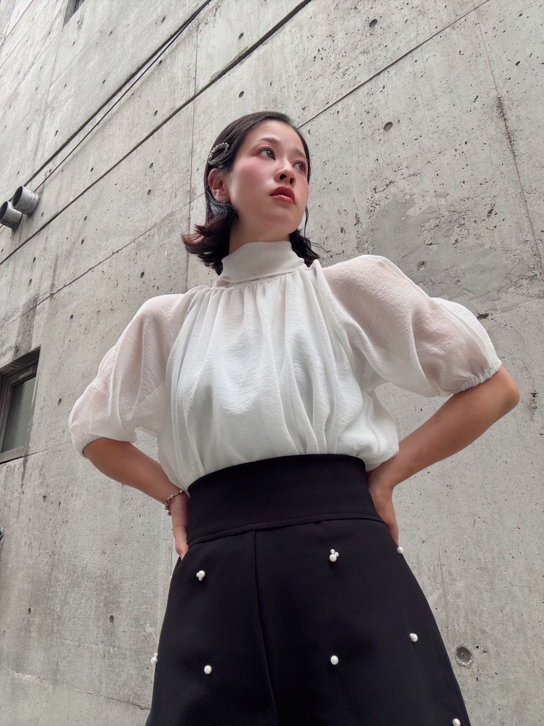 sier slit sleeve blouse