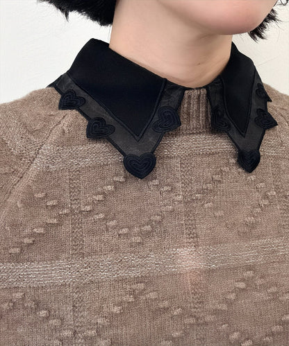 see through heart false collar