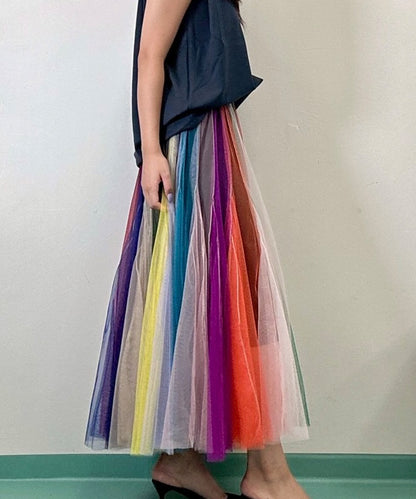 multi color tulle skirt