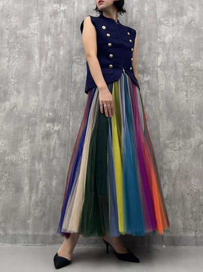 multi color tulle skirt