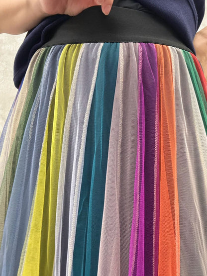 multi color tulle skirt