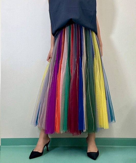 multi color tulle skirt