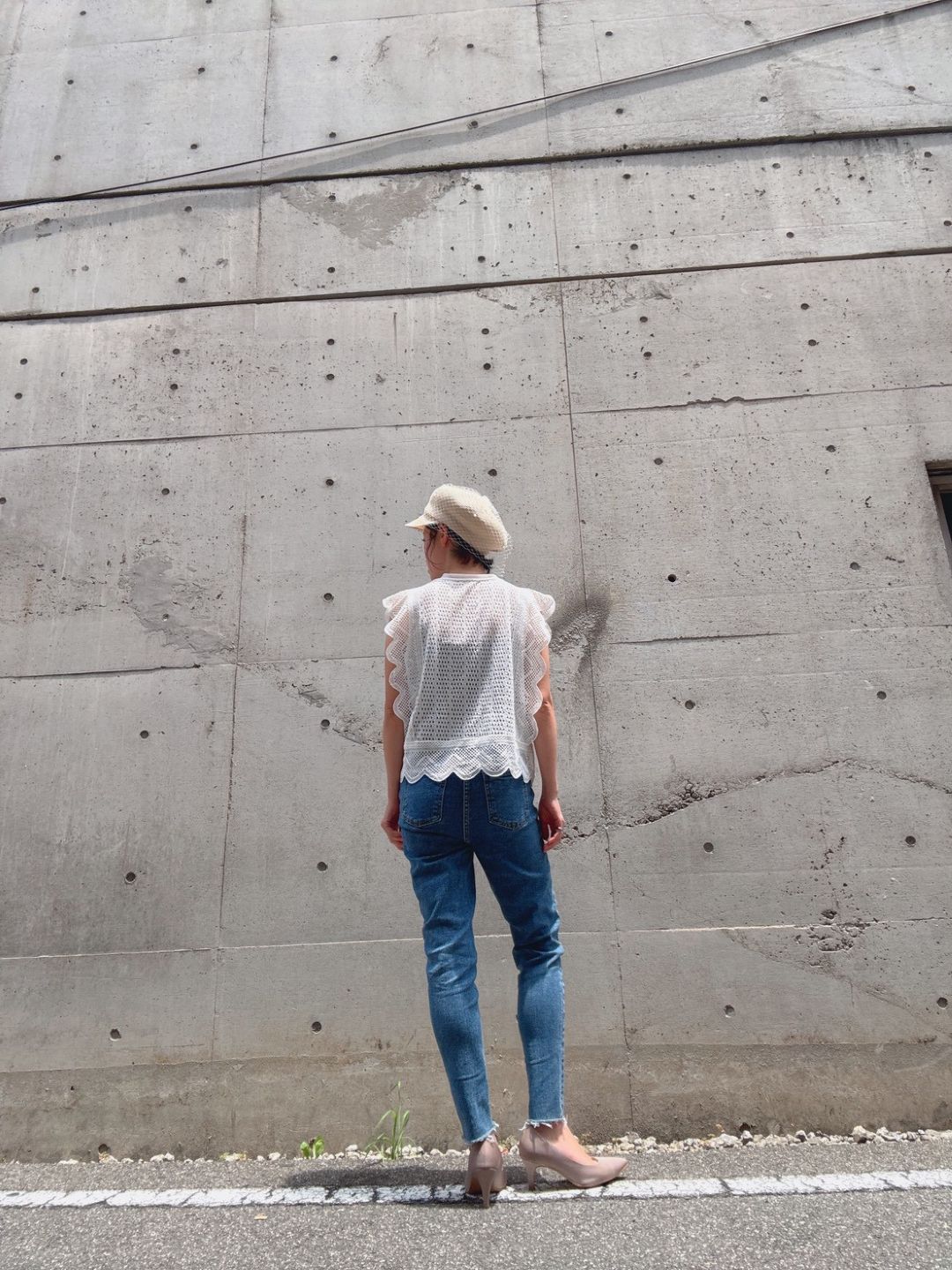 pearl tulle straw cap