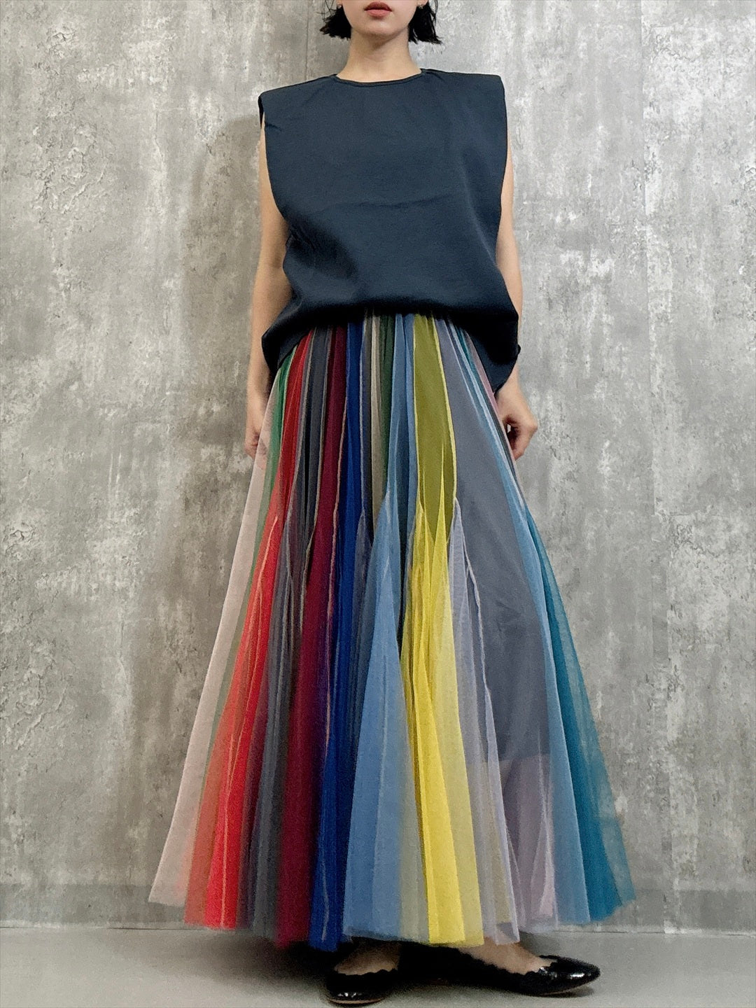 multi color tulle skirt