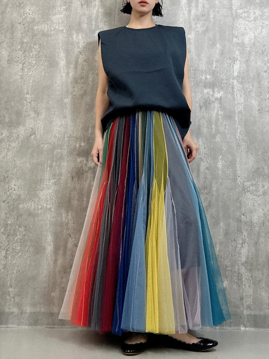 multi color tulle skirt