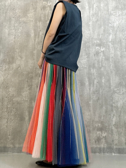 multi color tulle skirt