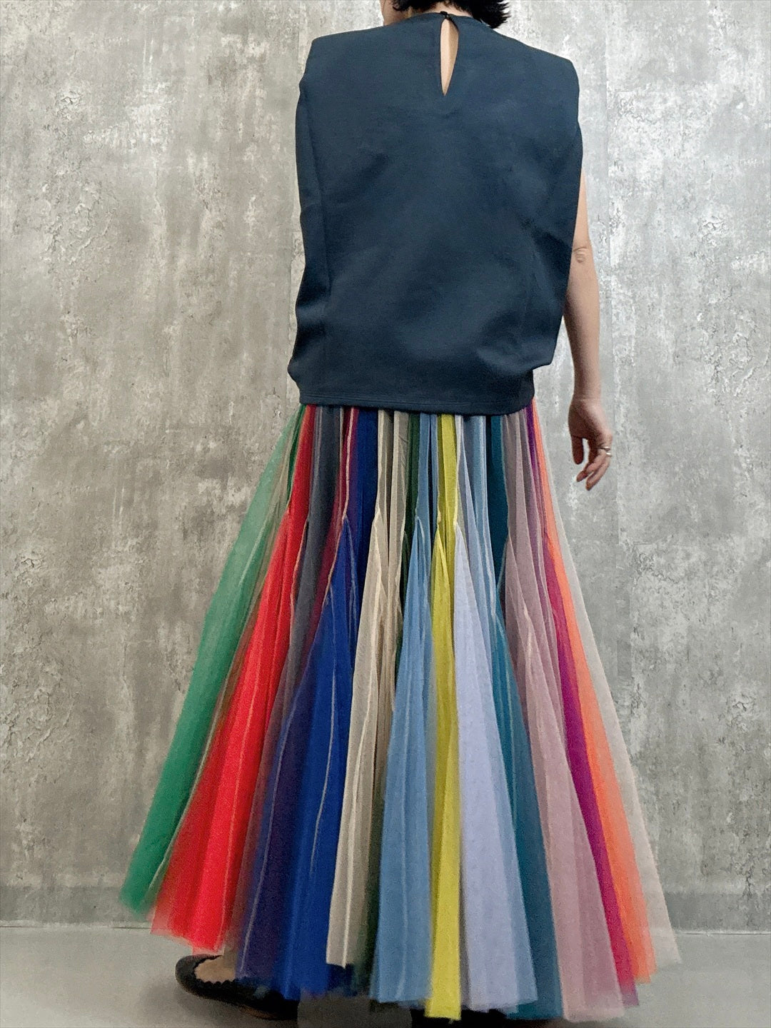 multi color tulle skirt