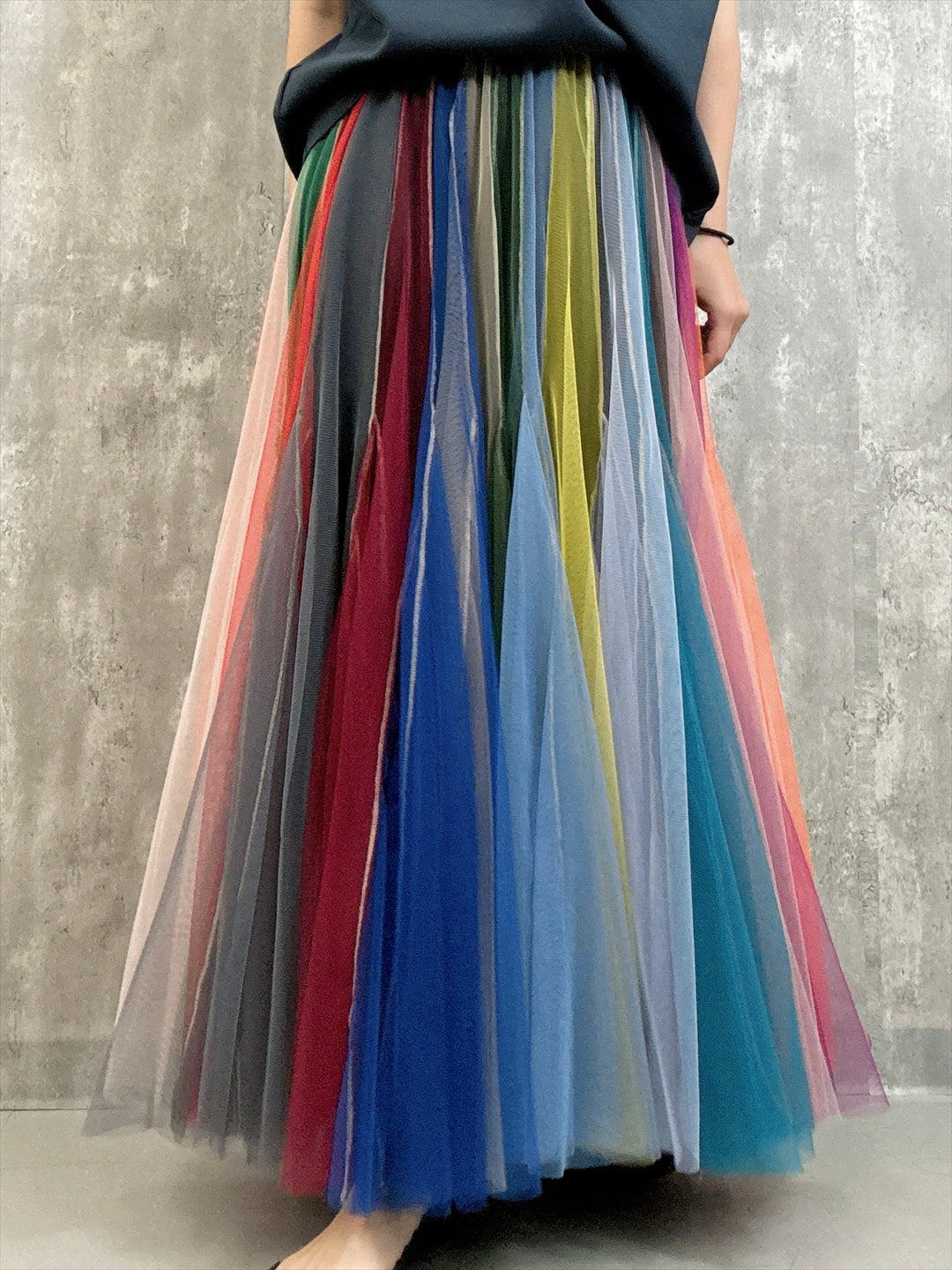 multi color tulle skirt
