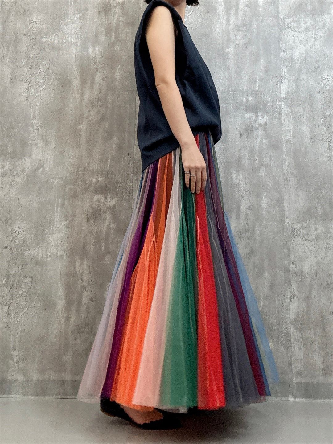 multi color tulle skirt