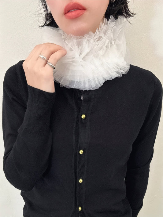 tulle volume false collar