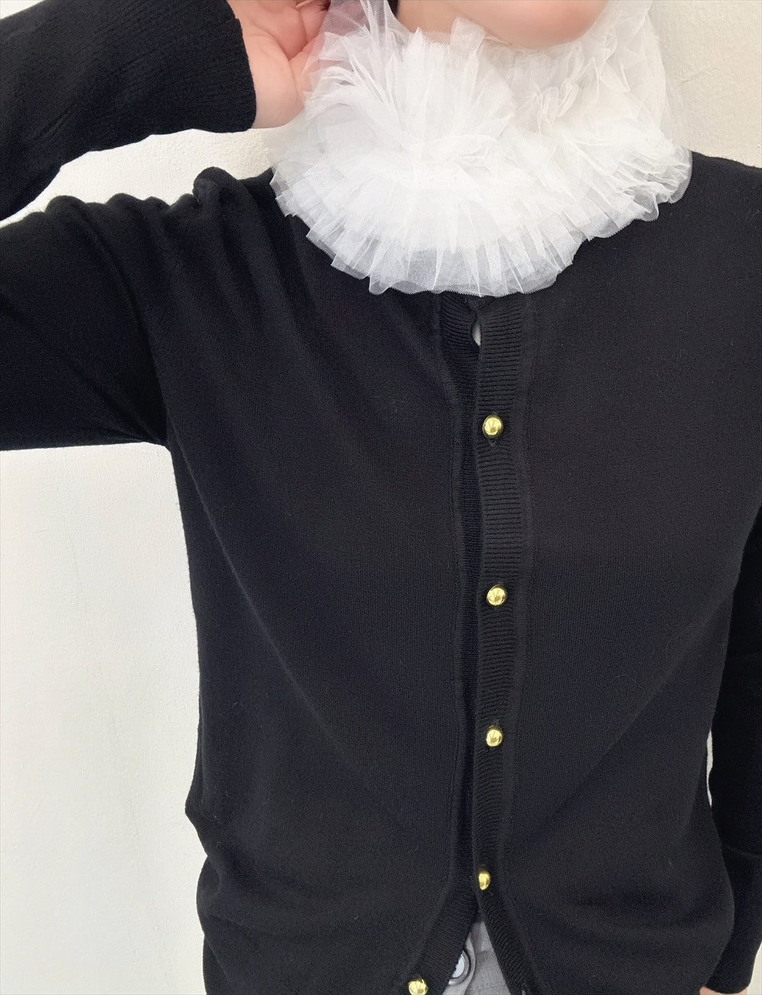 tulle volume false collar