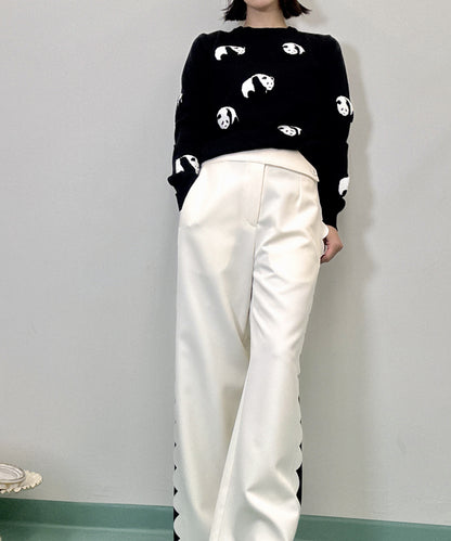 three dimensional panda knit