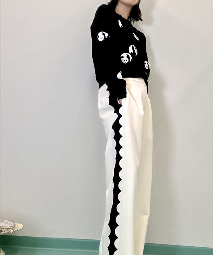 three dimensional panda knit