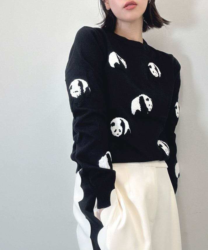 three dimensional panda knit