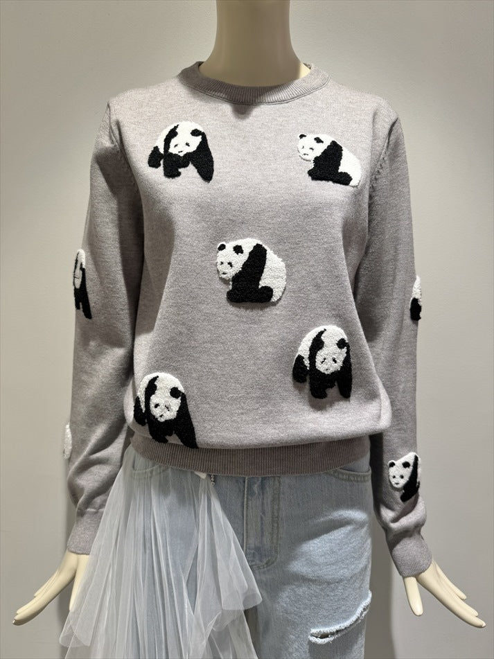 three dimensional panda knit