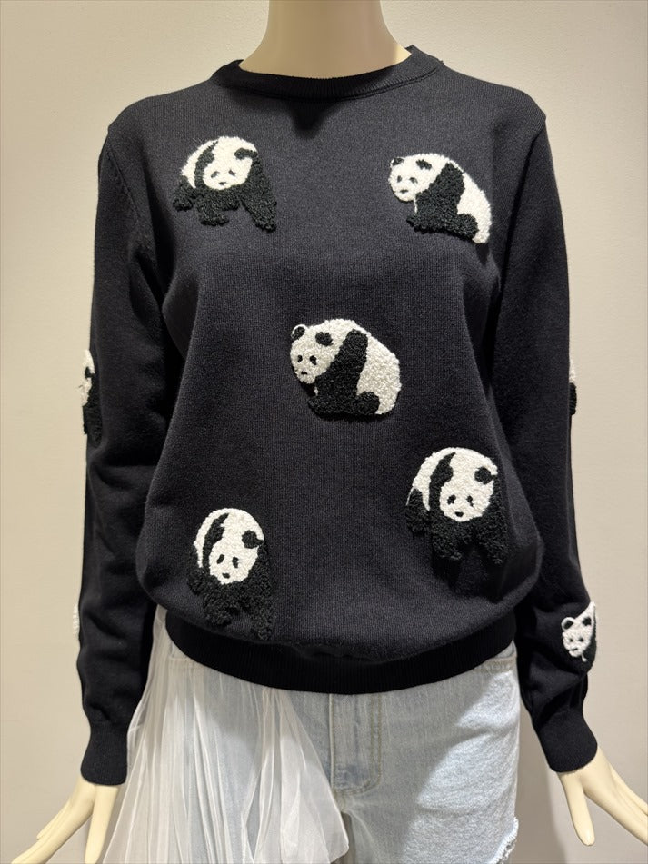 three dimensional panda knit