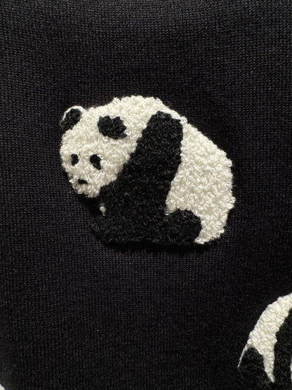 three dimensional panda knit