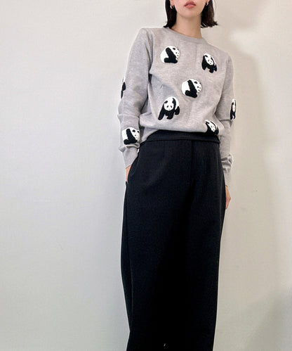 three dimensional panda knit