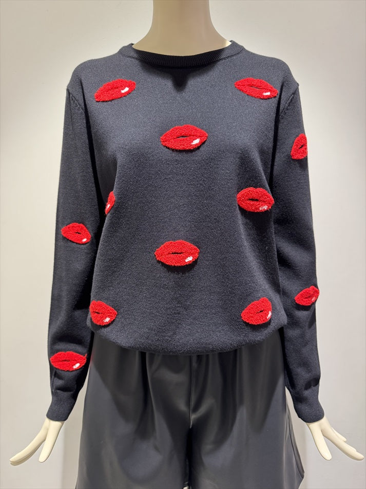 three dimensional lips knit