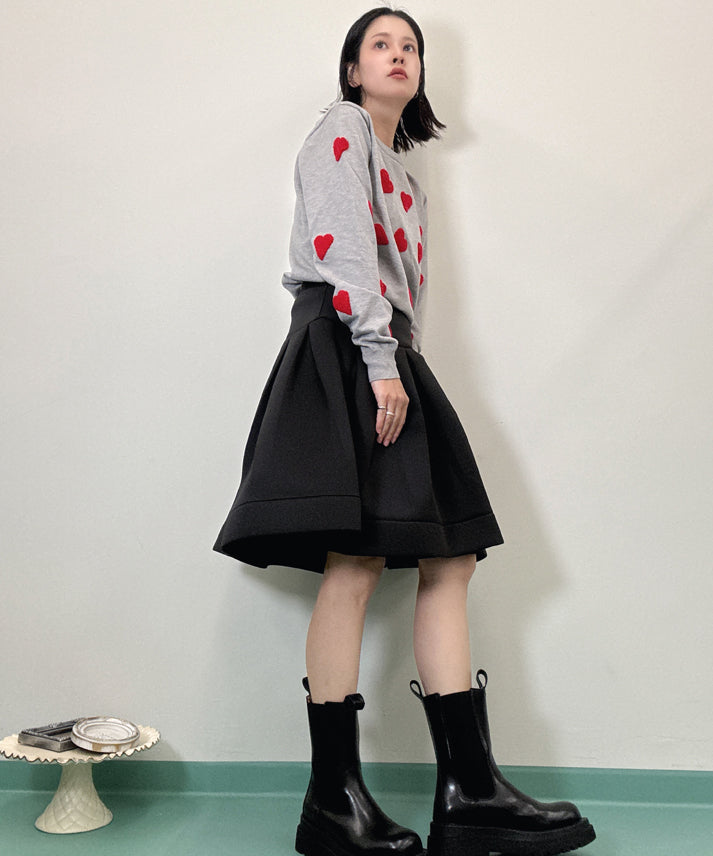 three dimensional heart knit