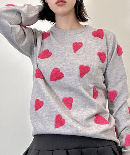 three dimensional heart knit