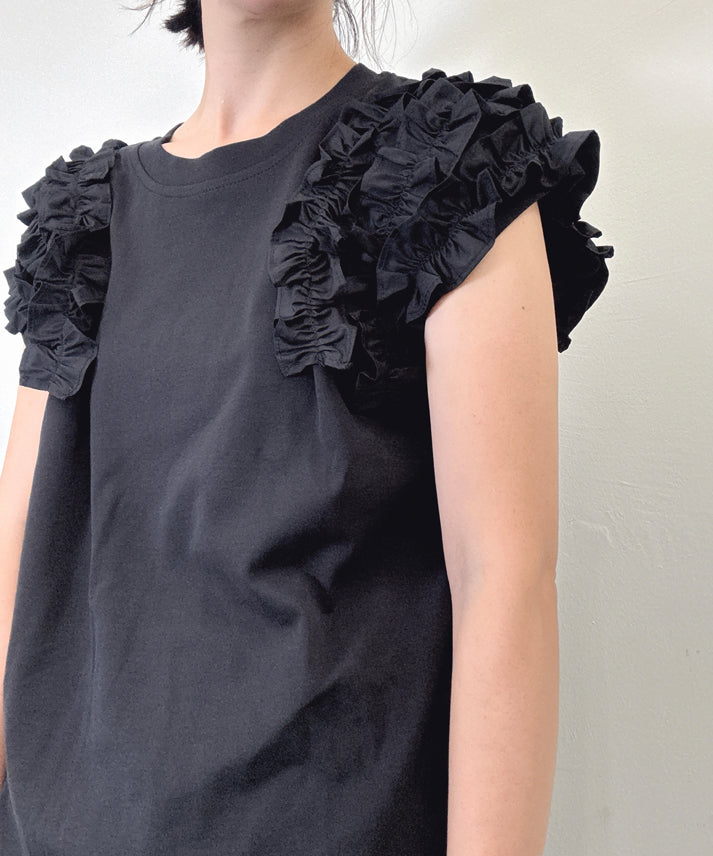 frills sleeve pullover