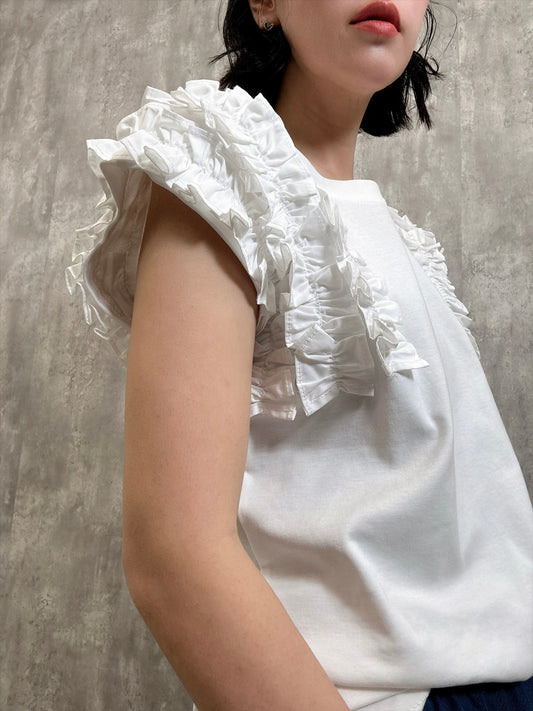 frills sleeve pullover