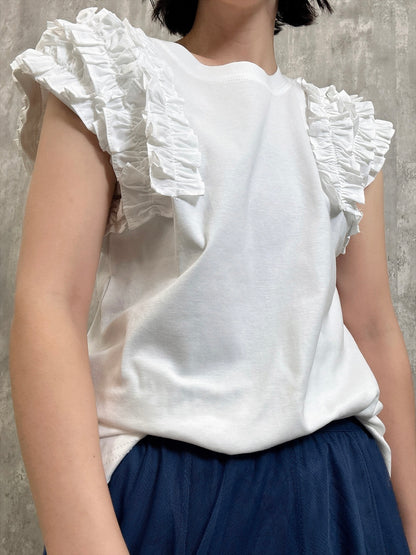 frills sleeve pullover