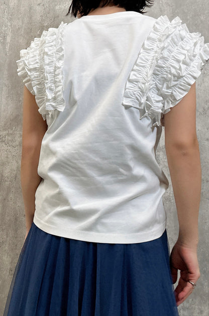 frills sleeve pullover