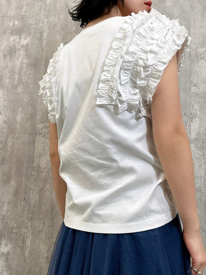 frills sleeve pullover