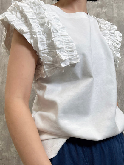 frills sleeve pullover