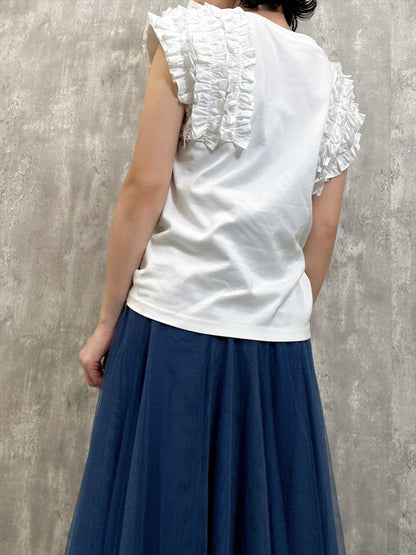 frills sleeve pullover