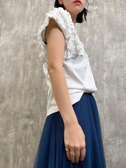frills sleeve pullover