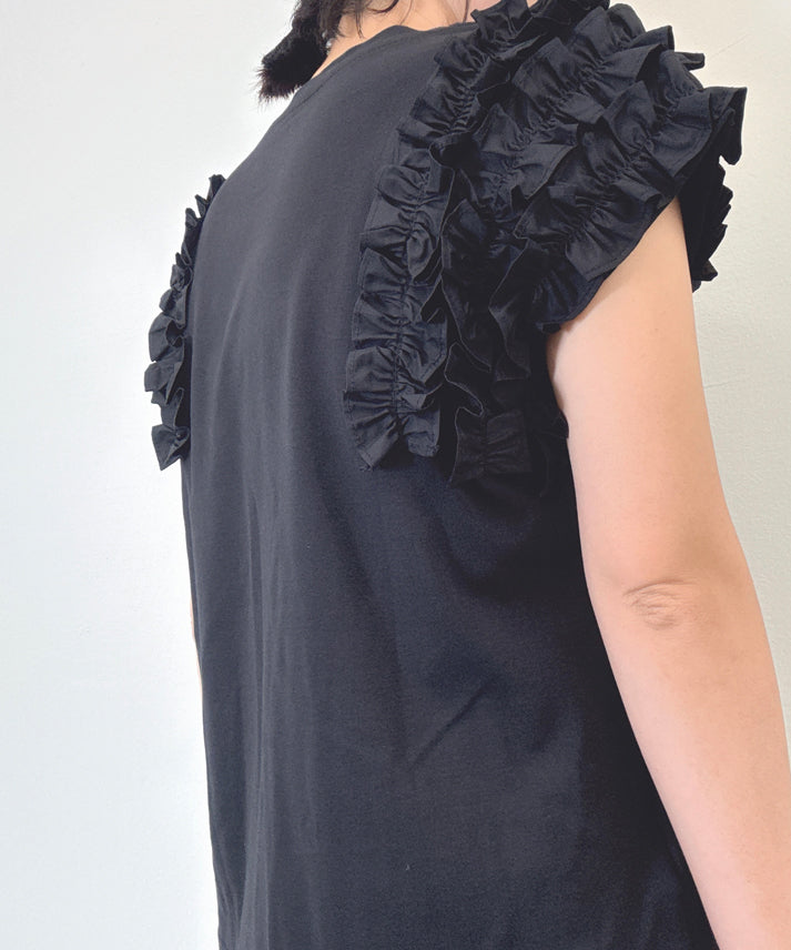 frills sleeve pullover