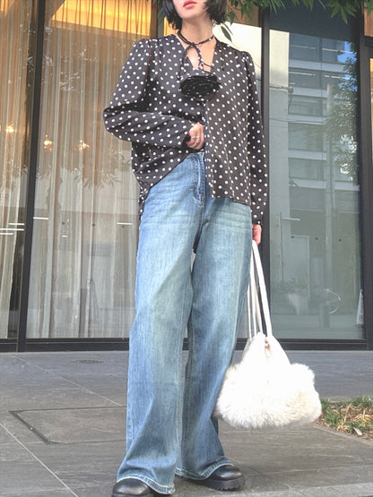 wide denim pants