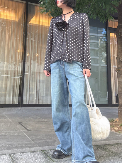 wide denim pants