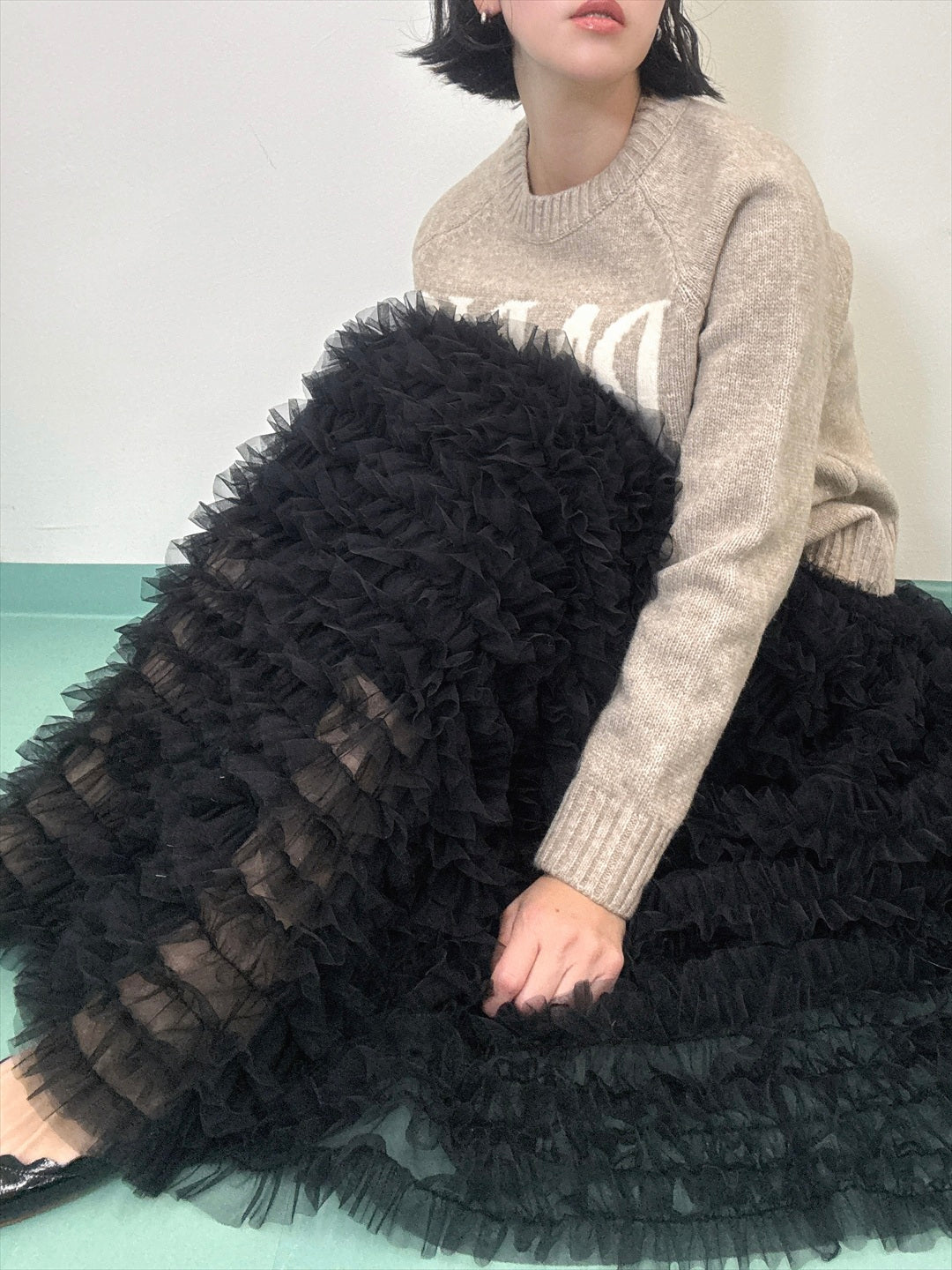 tulle voluminous skirt