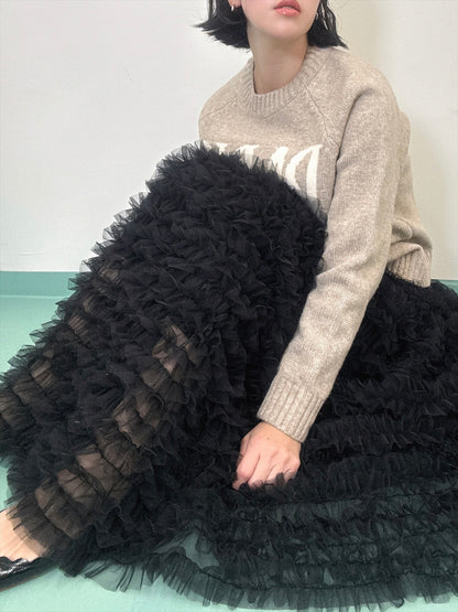 tulle voluminous skirt