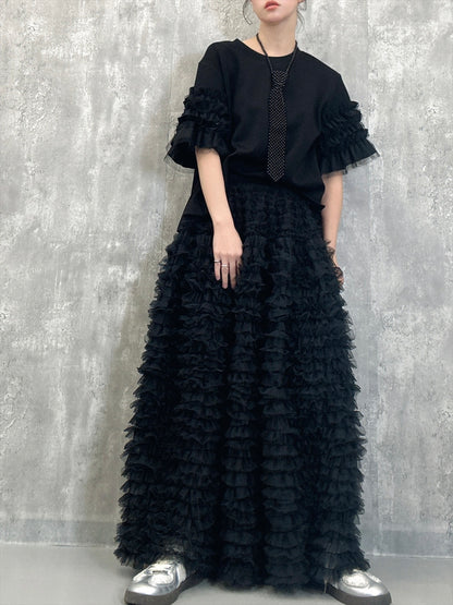 tulle voluminous skirt