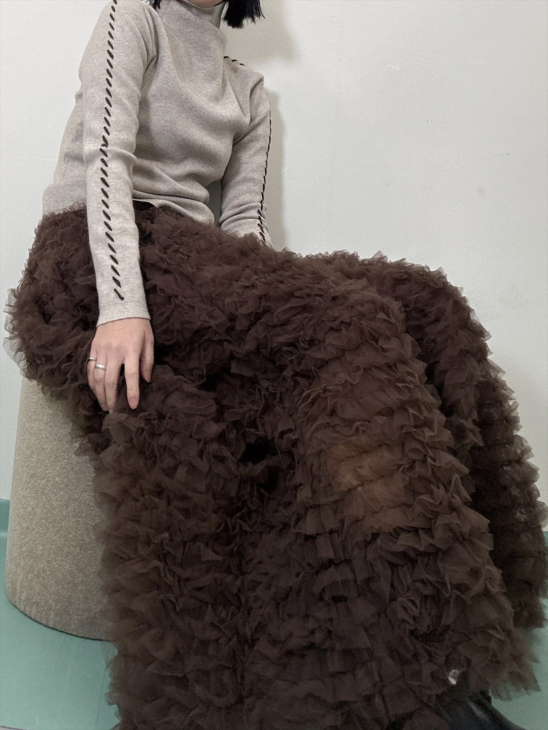 tulle voluminous skirt