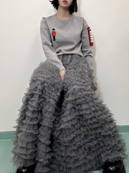 tulle voluminous skirt